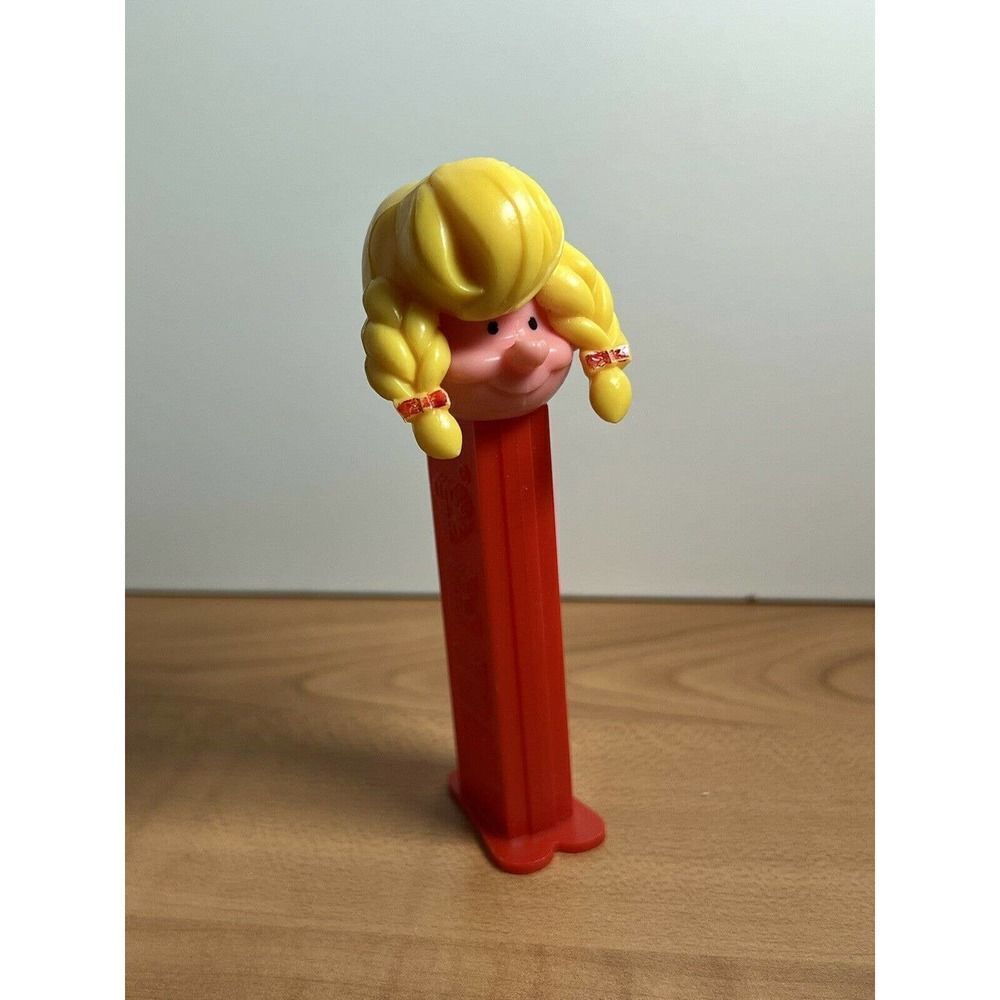 Pez Candy Dispenser Collectible Girl Yellow Hair Red
